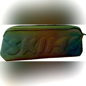 SKIMS Black Neoprene Zippered Clutch Bag Toiletry Travel (NWT)